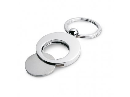 Kľúčenka so žetónom , shiny silver (Farba shiny silver)