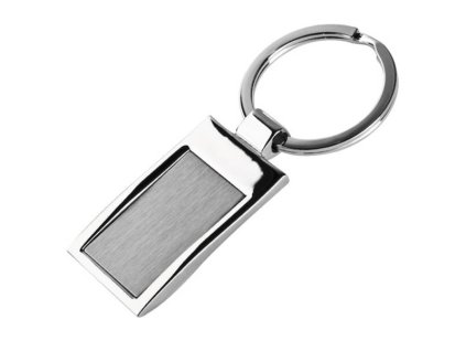 Kľúčenka z masívneho kovu v tvare obdĺžnika , Grey (Farba Grey)