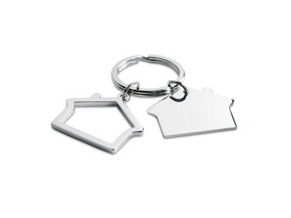 Kľúčenka v tvare domčeka , shiny silver (Farba shiny silver)