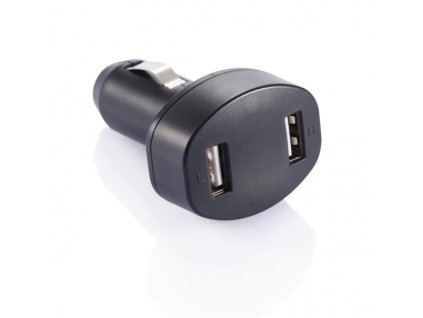 Dvojitá USB nabíjačka do auta , Black (Farba Black)