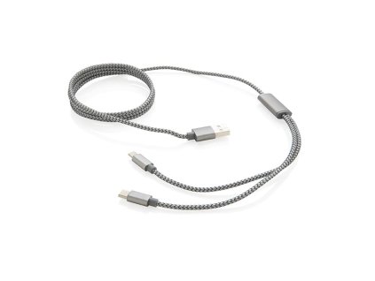 Opletený kábel 3 v 1 , gray (Farba gray)