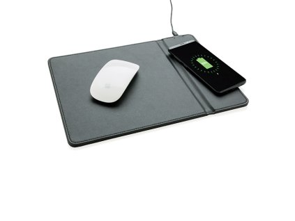 Podložka pod myš s bezdrôtovou nabíjačkou 5W , Black (Farba Black)
