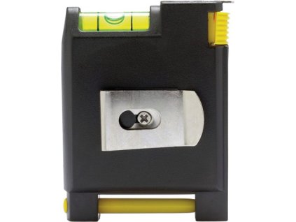 Zvinovací meter s blokom, perom a vodováhou (2 m) , Black (Farba Black)