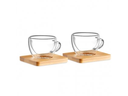 Dve šálky na espresso (90 ml) , transparent