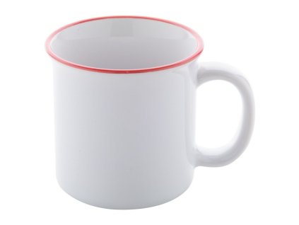 Retro hrnček pre sublimáciu, 300ml , red/white (Farba red/white)