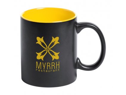 Hrnček pre laser, 350ml , black/yellow (Farba black/yellow)