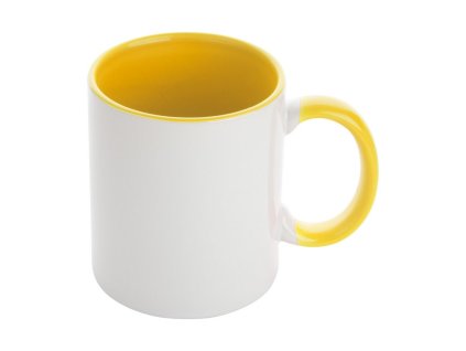 Hrnček na sublimáciu, 350ml , white/yellow (Farba white/yellow)