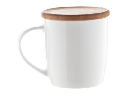 Porcelánový hrnček, 320ml , white/natural (Farba white/natural)