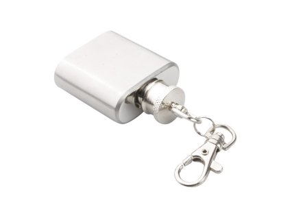 Prívesok na kľúče s minibutylkou, 25ml , Silver (Farba Silver)