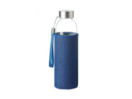 Sklenená 500ml fľaša v puzdre , Blue (Farba Blue)