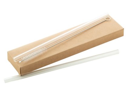 Sada 2 opakovane použiteľných slamiek na pitie , transparent (Farba transparent)