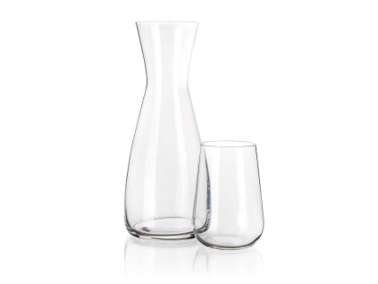 LEONA 5-dielna sada karafy (1000 ml) a 4 pohárov (330 ml) , transparent (Farba transparent)