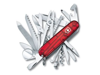 SWISS CHAMP vreckový nôž , Transparent red (Farba Transparent red)