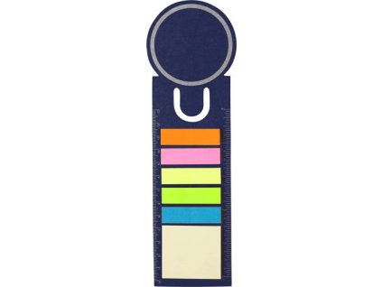 Kartónová záložka so samolepiacimi bločkami , Blue (Farba Blue)