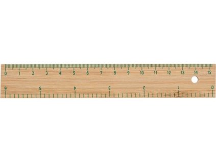 Bambusové pravítko (15 cm) , Brown