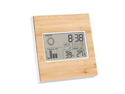 Meteostanica, bambusový kryt , wood (Farba wood)