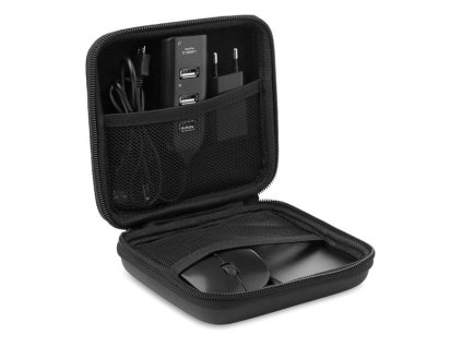 Počítačové príslušenstvo v PU puzdre , Black (Farba Black)