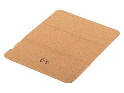 Podložka pod myš z korku s bezdrôtovou nabíjačkou , natural (Farba natural)