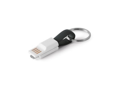 USB kábel s konektorom 2 v 1 , Black (Farba Black)