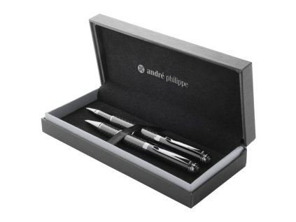 Písacie sada, modrá náplň , Black (Farba Black)