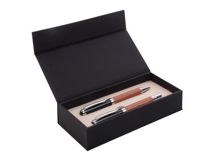 Písacie sada, modrá náplň , black/brown (Farba black/brown)