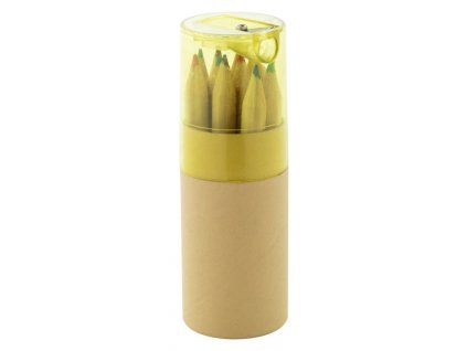 12 ks pasteliek so strúhadlom , Yellow (Farba Yellow)