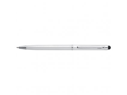 Plastové pero so stylusom (modrá náplň) , white (Farba white)