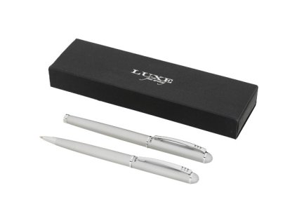 Guľôčkové pero a roller (čierna náplň) , Silver (Farba Silver)