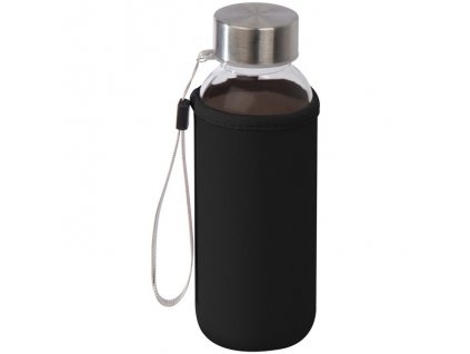 Sklenená flaša v neopréne (300 ml) , Black (Farba Black)