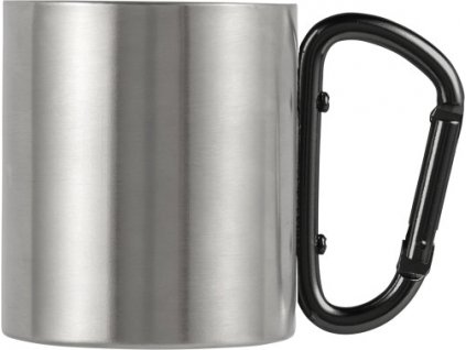 Hrnček s karabínkou 180 ml , Black (Farba Black)