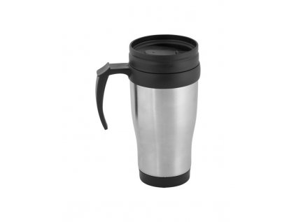 Termo hrnček, 450ml , silver/black (Farba silver/black)