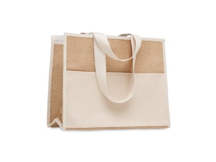Chladiaca taška z plátna a juty , Beige (Farba Beige)