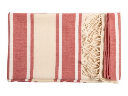 Pareo plážový uterák z organickej bavlny , Red (Farba Red)