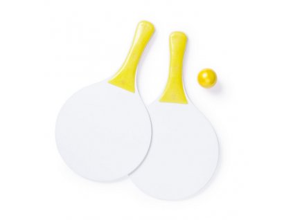 Set na plážový tenis, drevo / plast , Yellow (Farba Yellow)
