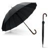 Automatický 16-panelový dáždnik (111 cm) , Black (Farba Black)
