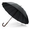 Automatický 16-panelový dáždnik (111 cm) , Black (Farba Black)