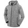 Mens Microfleece Hoodi , marl grey/black, S