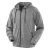 Mens Hooded Tee-Jacket , marl grey, S