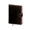 Zápisník Flip B6 - linajkový , black/red (Farba black/red)