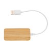 Bambusový USB hub s USB C , Brown (Farba Brown)