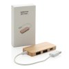 Bambusový USB hub s USB C , Brown (Farba Brown)