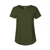 Neutral•LADIES` ROLL UP SLEEVE T-SHIRT , Military, L