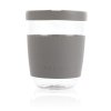 Pohár so silikónovým vrchnákom a úchopom Ukiyo , gray (Farba gray)