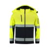 Bi-color EN ISO 20471 Softshell Softshellová bunda unisex (Velikost M, Varianta fluorescenčná žltá)
