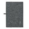 Zápisník A5 z plsti RPET , dark grey (Farba dark grey)
