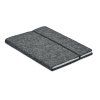 Zápisník A5 z plsti RPET , dark grey (Farba dark grey)