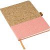 Zápisník A5 s korkom , peach (Farba Red)