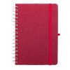 RPET špirálový zápisník A5 , Red (Farba Red)
