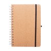 Špirálový korkový zápisník A5 , natural (Farba natural)