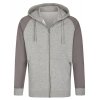 Men´s Zip Hoody , heather grey, S